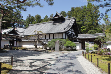 pavilion in a buddhist temple (zuiganji) in matsushima in japan