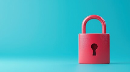 Cyberbullying affects internet safety. Colorful padlock on a blue background