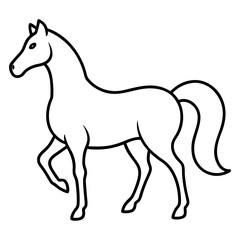 Fototapeta premium arabian horse icon vactor a white backgrount.