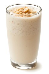 A stylish arrangement of almond milk and crushed almonds, a high-quality lactose-free protein substitute.