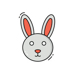 Obraz premium Rabbit vector icon