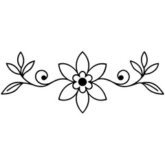 divider flower leaves decorative stock.