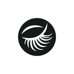 Eyelashes logo design vector icon with premium concept
