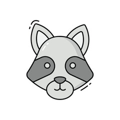 Racoon vector icon
