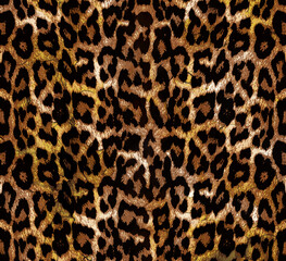 Leopard skin pattern, animal leather seamless design
