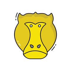 Baboon vector icon