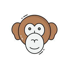 Chimpanzee vector icon