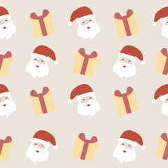 Seamless pattern of Christmas, Gift box, other Vector graphics.