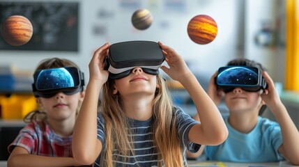 Children Exploring Virtual Reality in a Classroom Setting