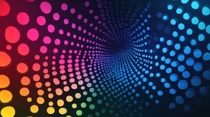 Fototapeta premium Dynamic Dot Pattern Graphic Design - Vibrant Colors and Abstract Shapes