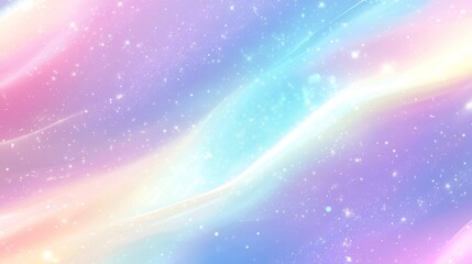 Pastel Rainbow Abstract Background with Delicate Stars