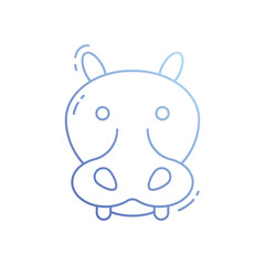 Hippopotamus vector icon