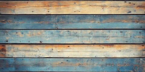 Vintage wooden planks with a distressed texture in brown shades rustic background horizontal orientation natural and weathered style