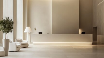Minimalist and Elegant Hotel Lobby