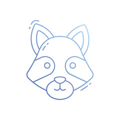 Racoon vector icon