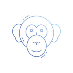 Chimpanzee vector icon