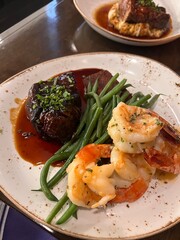 shrimp and steak dinner