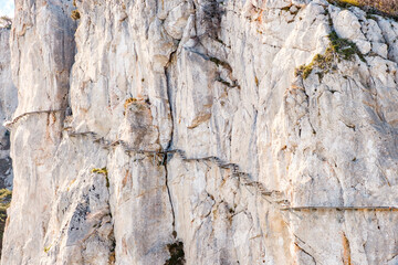attraction stairs and footpaths on a steep cliff