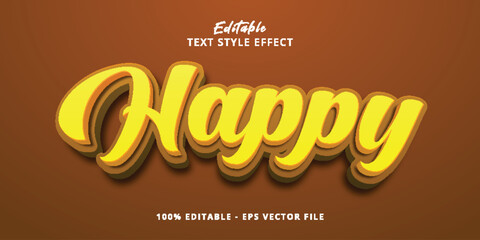 Happy 3d editable text effect template