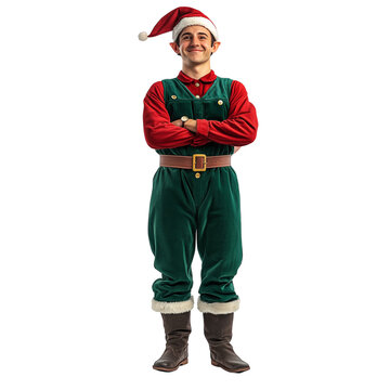 Christmas Elf Worker with transparent background