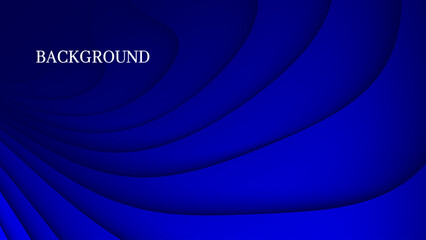 Dark blue abstract background with 3d wavy texture and gradient shades, dynamic curve shapes	