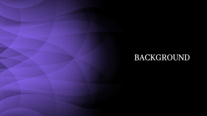 Black abstract background with light purple overlay texture and gradient shades, shell shape	