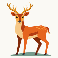 deer cartoon isolated on white