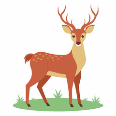 Obraz premium deer cartoon isolated on white