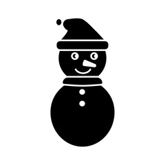 snowman icon. flat style pictogram for ui or ux mobile app, design sign logo symbol vector illustration, isolated on white editable