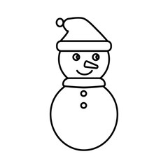 snowman icon. flat style pictogram for ui or ux mobile app, design sign logo symbol vector illustration, isolated on white editable