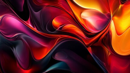 Obraz premium Abstract background, vibrant colors, fluid shapes, dynamic composition, high resolution, seamless pattern