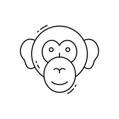 Chimpanzee vector icon