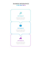 Vertical progress bar featuring 3 arrow-shaped elements, symbolizing the three stages of business strategy and progression. Clean timeline infographic design template. Vector for mobile presentation.