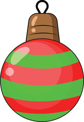 Hand draw Cute Christmas ball vector illustration. Christmas ball ornaments collection.
