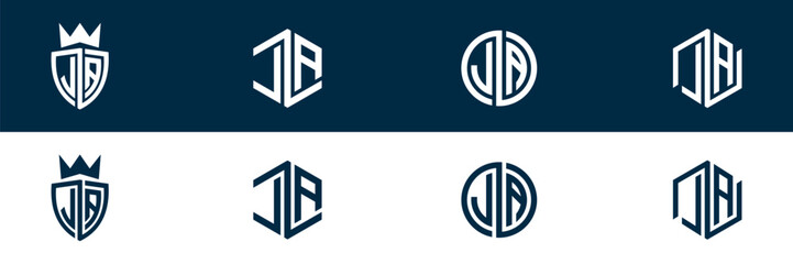 Modern letter LA AL logo design