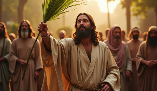 people worshiped jesus palm branches final days crucifixion