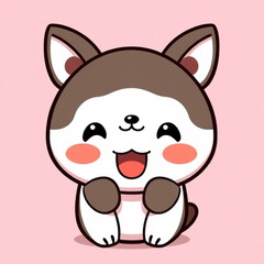 Obraz premium cute design emoticon animal stickers