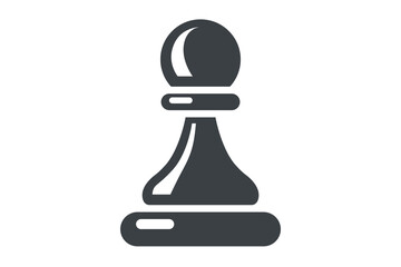 pawn chess piece black icon