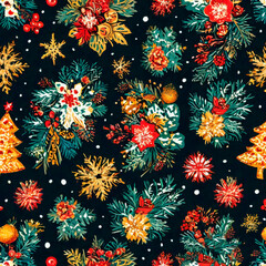 seamless pattern with flowers