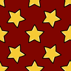 cute stars repetitve seamless chrismass pattern, paperwrap star pattern, 