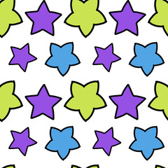 cute stars repetitve seamless chrismass pattern, paperwrap star pattern, 