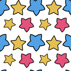 cute stars repetitve seamless chrismass pattern, paperwrap star pattern, 