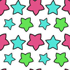 cute stars repetitve seamless chrismass pattern, paperwrap star pattern, 
