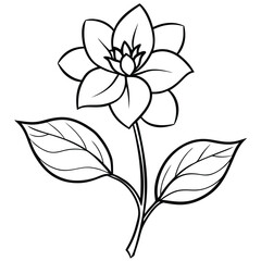 Obraz premium flower silhouette vector 
