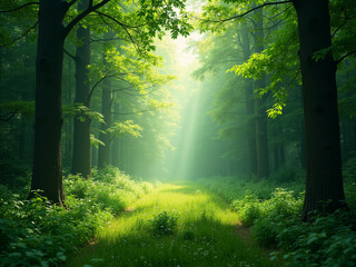 Fototapeta premium sunlight in the forest