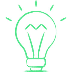 Bulb single line vector icon