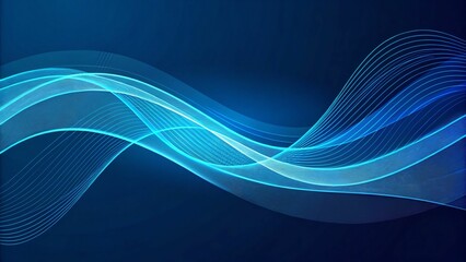 Elegant Blue Wave Abstract Background Design Generative AI