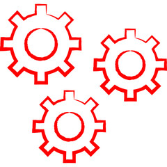 gear wheels icon single illustration vector icon