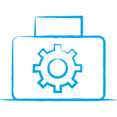 Setting bag single illustration vector icon