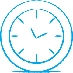 Clock single illustration vector icon